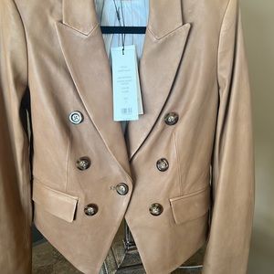 Veronica beard Cooke dickey jacket lamb leather